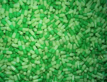  0 # 200шт!Зелен - светло зелено, светло зелено вегетарианска капсула на празен HPMC, растителни капсули (сащ или отделни капсули)