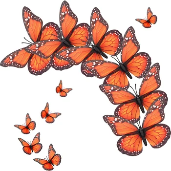  10шт Моделиране на Пеперудата Стикери За Стена, Сватбени Стая Триизмерна Украса ТЕЛЕВИЗИЯ Фон Хол 3D Декорации