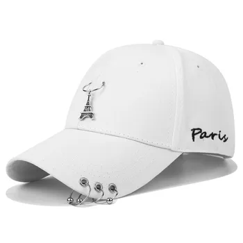  2021 Нова висококачествена шапка за татко, Желязо пръстен, Парижката Шапка С Бродерия, Бейзболна Шапка за почивка, мъжка шапка gorras bone, шапка за татко