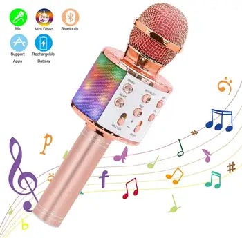  2022 Безжичен караоке микрофон Bluetooth Micro Караоке Начало За Музикален Плейър който пее на микрофона microfono Микрофон за пеене