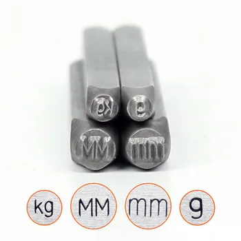  3 мм Главни/Малки букви миллиметровые/килограммовые/Mg символи са знак за Метални бижута Стомана дума удар печат печат