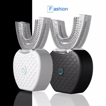  3 Режима на Електрическа Четка за Зъби U Вид Автоматична Звукова Четка за USB Зареждане Избелване на Зъби Синя Светлина IPX7 Водоустойчив 360 Градуса