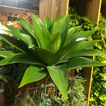  45 см Тропически Изкуствени Сукуленти Растения Голяма Палма Агаве Airweed Пластмасови Растения Бонзай За Хола, Мебели Интериор
