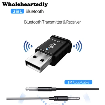  5,0 Bluetooth Предавател Приемник Мини 3.5 мм AUX Стерео Безжичен Bluetooth Адаптер За автомобили, Музика Bluetooth Предавател За ТЕЛЕВИЗОР