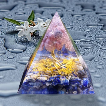  5 см Оргонитовая Пирамида Преобразувател на Енергия Пирамида Електромагнитни Защита Лъки Събира Богатство, Просперитет Начало Декор Камък Crystal Украшение за Подарък