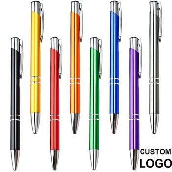  50шт Персонални идеи за подаръци с логото на Метални химикалки с лазерно гравирани ум, с вашето лого, уеб адрес и контакти