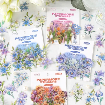  8 опаковки/ЛОТ Планинско цвете серия ретро творчески декорации DIY етикети за домашни любимци