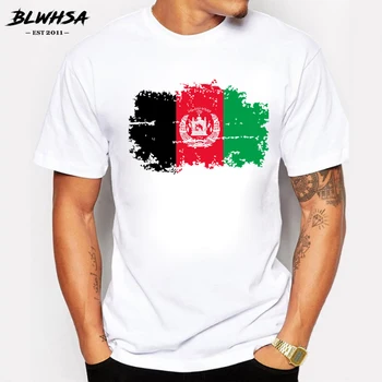  BLWHSA Тениски с Флага на Афганистан, Мъжки Летни Памучни Тениски С Къс Ръкав, Носталгични тениски За Мъже, Тениски За Феновете