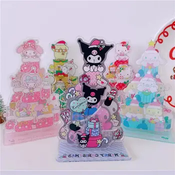  Cartoony Декоративен Орнамент Мелодия Cinnamoroll Kuromi Sanrio Акрилен Материал Поставка Аниме Фигурка Коледна Кукла Подаръци Фестивал