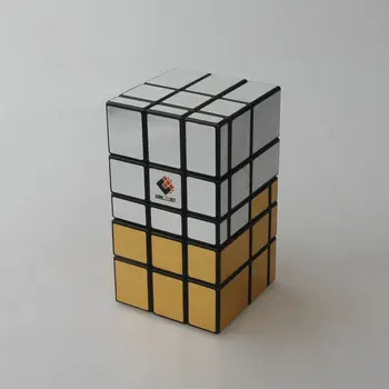  CubeTwist 3x3x5 Сраснали Огледално Блокове Черен, Сребрист, Златен Магически Куб Образователна Играчка Специални Играчки
