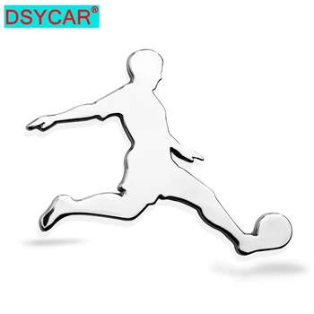  DSYCAR 1бр 3D Автомобилни Стикери Метални Футболни Автомобилни Стикери Иконата Украси Етикети Универсални За Повечето Автомобили