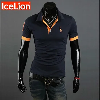  IceLion Мъжка тениска с Къс Ръкав, Нова Лятна Ежедневни тениска с отложным яка 2021, Мъжки Блузи, Популярна Модна Риза Размер Плюс 4xl 5xl