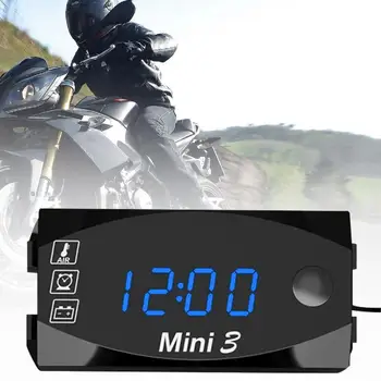  IP67 за Мотоциклет Универсален 12 В Електронен Часовник Термометър Волтметър 2021 Нов 3 в 1 Електронен Сензор