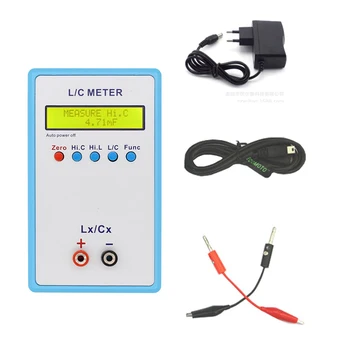  JUNTEK LC-200A Ръчно Индуктор и кондензатор Цифров LCD Измерител на капацитет, Индуктивност LC Метър 1pF-100mF 1uH-100H