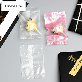  LBSISI Life 100шт Мат Плоски Опаковки, Опаковки Машина за Топла Запечатване САМ Открий Цветя Пакети Пластмасов Пакет Бисквити Подарък Вакуумно Опаковане