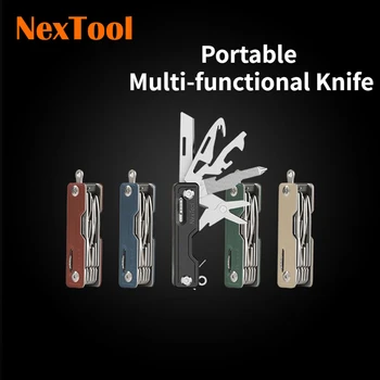  NexTool 10 В 1 Мини Сгъваем Джобен Нож Ръчен Инструмент За Оцеляване Edc Многофункционален Инструмент На Притежателя На Мобилен Телефона В Карта С Пин Дом Ключ Ножове