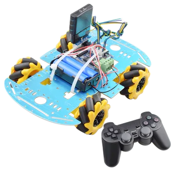  PS2 Дръжка RC Управление на Omni Mecanum Колелото Робот Комплект за Кола Мотор на Водача на Такса за Arduino Progarm САМ Стволовая Играчка