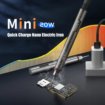  Qianli МЕГА-IDEA Бързо Зареждане на Нано Електрически Поялник с Върха C115 20 W Led Дисплей на Преносим USB Набор от Припой за Заваряване Инструменти, За да Преработи
