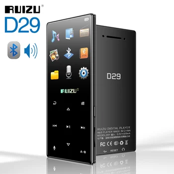  RUIZU D29 Bluetooth съвместим MP3 плейър е Преносимо Аудио Музикален плеър обем 8 GB с вграден високоговорител Поддръжка на FM радио, запис, крачкомер