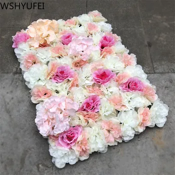  WSHYUFEI 40x60 см Коприна Розата е Цветето на Стената на Сватбени Декорации на Фона на Изкуствени Цветя, Цвете на Стената Романтичен Сватбен Декор