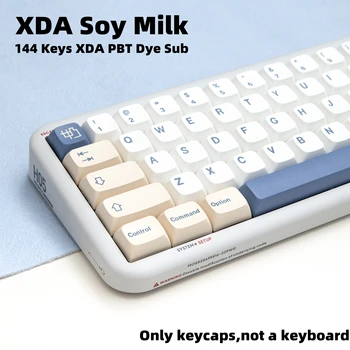  XDA Соево Мляко 144 Клавишите PBT Боя Sub Keycaps За Cherry Mx Преминете Механична Клавиатура NJ68 GMMK Pro Механична Клавиатура XDA Keycap