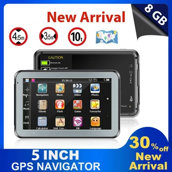  XGODY Преносим Автомобилен GPS Навигатор 5 Инча HD Сензорен Екран Навигатор 256 MB + 8 GB GPS За Професионални Камиони Карта на Европа 2022