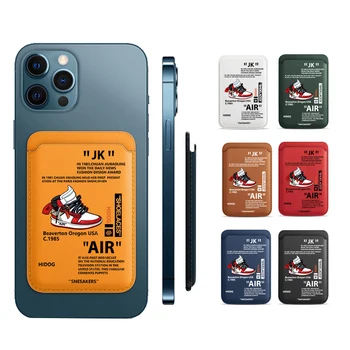  Актуализация на Магнитен Бяла Чанта-Портфейл От Изкуствена Кожа За MagSafe iPhone13 14 12 11SNEAKERS Чанта За Карти на Притежателя на Спортни Обувки, Марка на Кутията