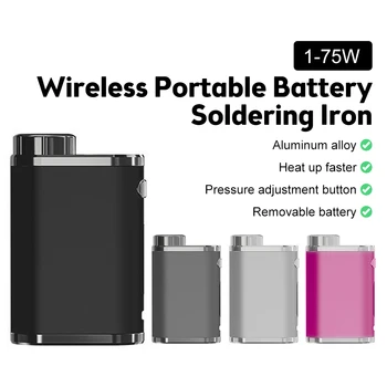  Акумулаторна батерия за преносим Поялник USB Безжични Акумулаторни Поялник 1 W-75 W Висока Мощност Открит Поялник с 3 Топчета