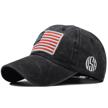  Бейзболна шапка Мъжка Тактическа Армията Памучен Военна Шапка За Баща на САЩ Американският Флаг на САЩ Унисекс Хип-Хоп Шапка Спортни Шапки и Шапки