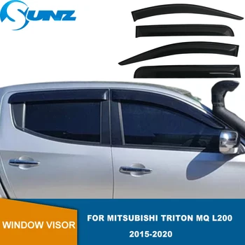  Вратата Козирка За Mitsubishi Triton MQ MR L200 2015 2016 2017 2018 2019 2020 2021 2022 Дефлектори на Страничните прозорци Защита От Слънце и Дъжд SUNZ