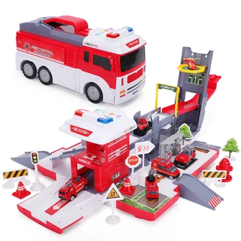  Детски играчки деформационный песен инерционная пожарната инженеринг автомобил, определени за настаняване на 3-годишно момче паркинг