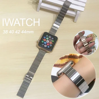 Жена Метална Каишка за Apple Watch от неръждаема Стомана 14 мм и каишка 38 мм 40 мм 42 мм 44 мм Тънък Гривна за Iwatch SE 6 5 4 3 Тънки Въжета