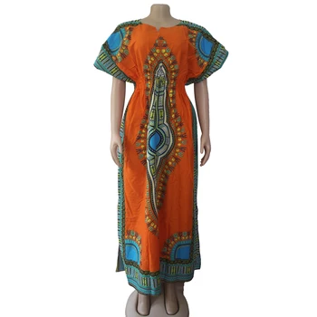  Женствена рокля Dashikiage от 100% Памук в африканския стил, една модерна женствена рокля от Анкара