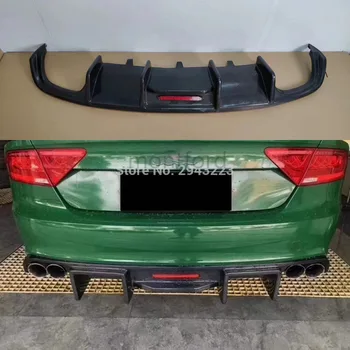  За Audi A7 Sline S7 Броня 2012-2015 Заден Спойлер От Въглеродни Влакна, Дифузер, Защита На Бронята, Защитна Подплата, На Корицата С Led Подсветка