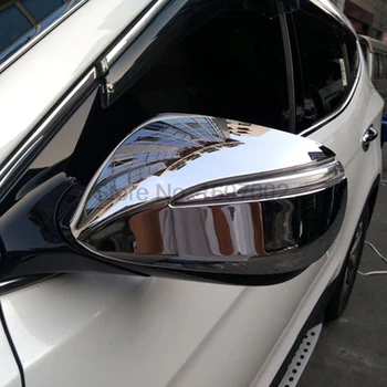  За Hyundai IX45 Новият Santa FE 2013 ABS Хром 2 бр. Огледало за Обратно виждане на Автомобила Формоване Довършителни Странично Огледало Капак Протектори