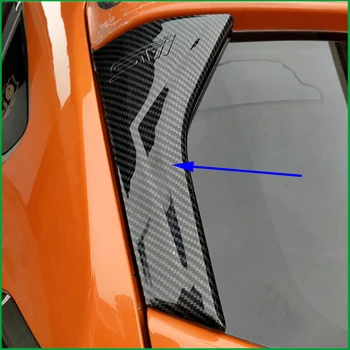  За Subaru XV 2012-2016 ABS Въглеродни Влакна Принт Външен Вид От Двете Страни Спойлер на Задното Стъкло Триъгълен Капак Стикер Тапицерия за Автомобилни резервни Части