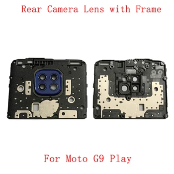  Задната част на Задната Камера Обектив Стъкло с Държач Рамка За Motorola Moto G9 Play резервни Части За Ремонт на Обхвата на Камерата