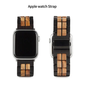  Заменяеми Дървени Каишка за Часовник Apple Watch 4 Band Series 1/2/3/4 Гривна от Неръждаема Стомана correas reloj de