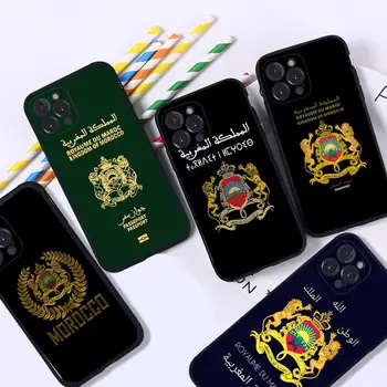  Калъф За мобилен телефон с паспорт и Флага на Мароко За iPhone 8 7 6 6S Plus X SE 2020 XR XS 14 11 12 13 Mini Pro Max Калъф за Мобилен телефон