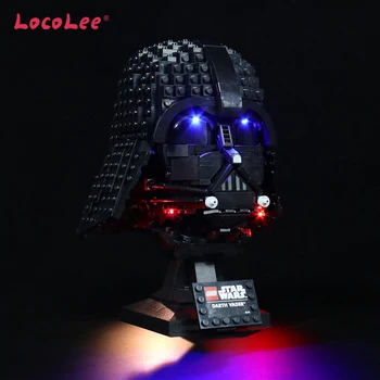  Комплект led осветителни тела LocoLee за шлем 75304, Колекционерски играчки блокове, Набор от осветителни тела (в комплекта не е включена модел строителни тухли)