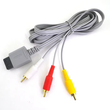  Компонентен кабел 1,8 м Аудио-Видео AV Composite 3 RCA Кабел за основен разделителната способност на 480p за Wii конзола