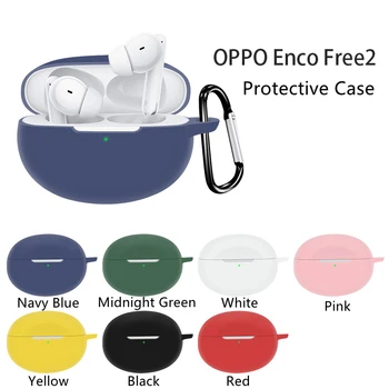  Мек Силикон За Oppo Enco Free2 Защитен Калъф за носене Безжична Bluetooth Калъф За слушалки, зарядно устройство ще захранване на Скоростната С Кука За Oppo Enco Free 2