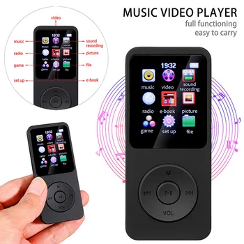  Метален сензорен MP3-плейър Walkman MP4 Pure Card/с FM будилник, Bluetooth-съвместими Шагомером, вградена електронна книга