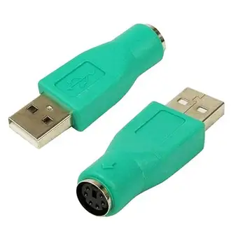  Мъжки USB порт За 6Pin PS2 Женски Converter е Лесен за Инсталиране Зелен Адаптер За мишка, PS2 и PS2 клавиатури