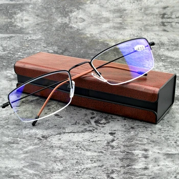  Мъжки и Женски Свръхлеки Прогресивно Мультифокальные очила за четене в полукръгла ръбове, гледачи далеч и близо +0.75 +1 +1.25 +1.5 +1.75 +4 С Футляром