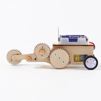  Направи си сам Gear Shuttle Автомобил ръководство за монтаж технологични модели на Малкия производство на Малко Изобретение Детски Експериментален пакет материали