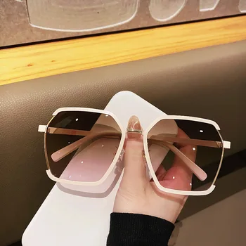  Нови два цвята мулти фасетиран Слънчеви Очила в Голяма Рамка, Дамски Модни Слънчеви Очила с Защита От ултравиолетови лъчи, на Слънчеви Очила За Улична стрелба