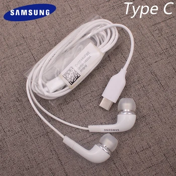  Оригинална слушалка Samsung A8S Type C За Galaxy S20 S21 S22 Ultra Note 10 20 Plus A90 A80 A60 в ухото Кабелни слушалки с микрофон