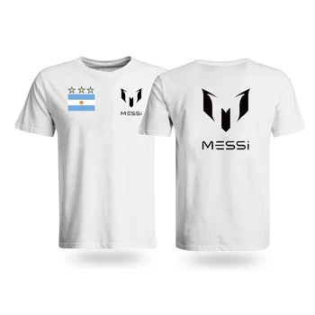  Памучен тениска С принтом Аржентина флаг, Тениска с Три Звезди, Футболна фланелка на Аржентина 2022, Награда 