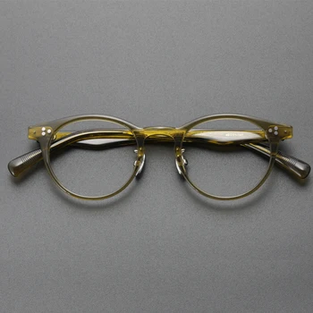  Ретро ацетатная рамки за очила, мъжки висококачествени дизайнерски оптични очила крушовидни, очила за четене при късогледство, дамски слънчеви очила по рецепта